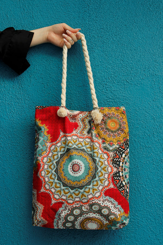 Red velvet bag